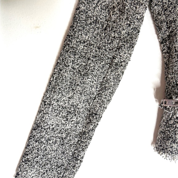 IRO Carlota Tweed Boucle’ Asymmetrical Black and Gray  Jacket Blazer Size 4 - Picture 5 of 10